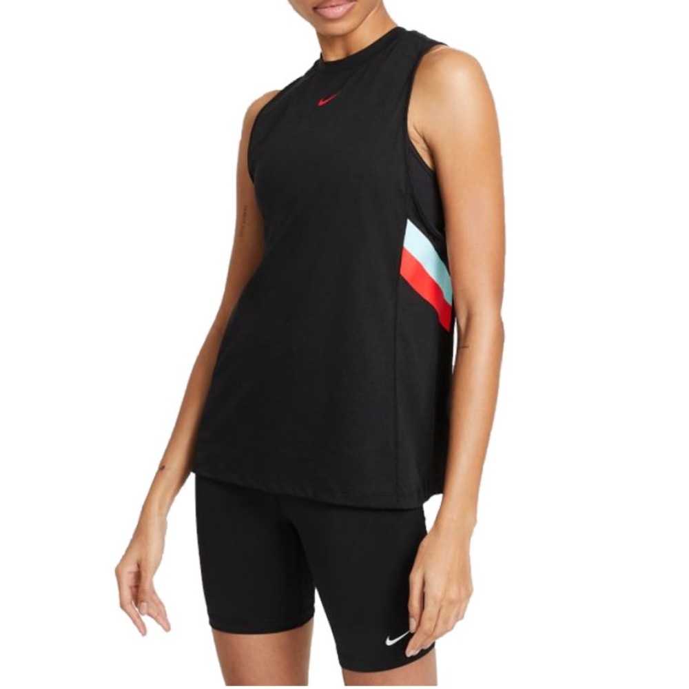 Nike Dri-FIT Women's Colour-Block Stripe Training Tank, Black, Medium - Picture 2 of 9